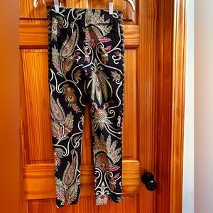 Gretchen Scott Designs Black Paisley Pants